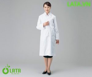 Áo khoác phòng sạch cho nữ, dài tay