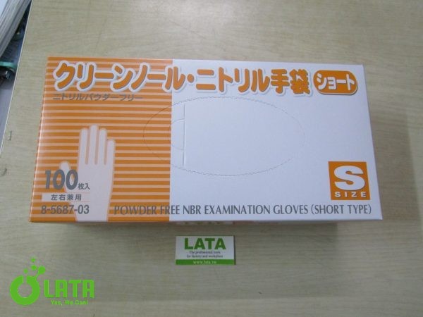 Nitrile Short Gloves Găng tay size S - Ảnh 2