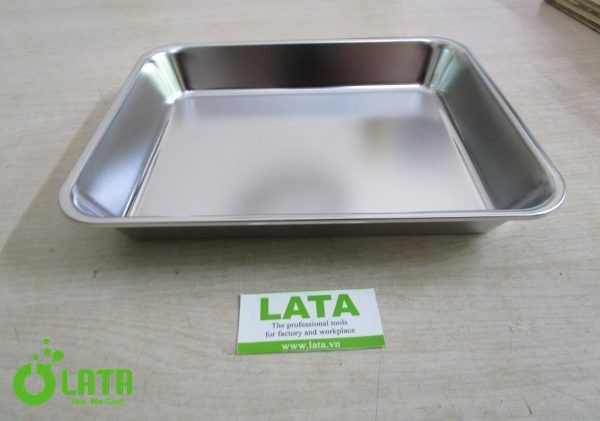 Square Stainless Steel Tray Khay inox (210×170×31mm) - Ảnh 2