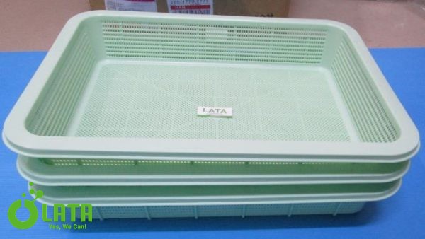 Plastic Square Shape Basket Shallow Type Large Giỏ đựng đồ - Ảnh 2