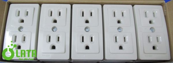 Grounded double outlet Ổ cắm