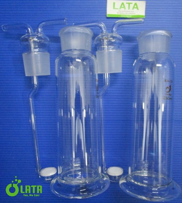 Gas Cleaning Bottle with Plate Filter  Bình rửa khí thủy tinh CL0457-02-102 - Ảnh 2