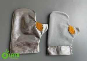 Heat-resistant gloves aluminum carbon Kevlar (R) leather standard Găng tay chịu nhiệt