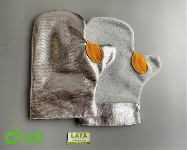 Heat-resistant gloves aluminum carbon Kevlar (R) leather standard Găng tay chịu nhiệt - Ảnh 2